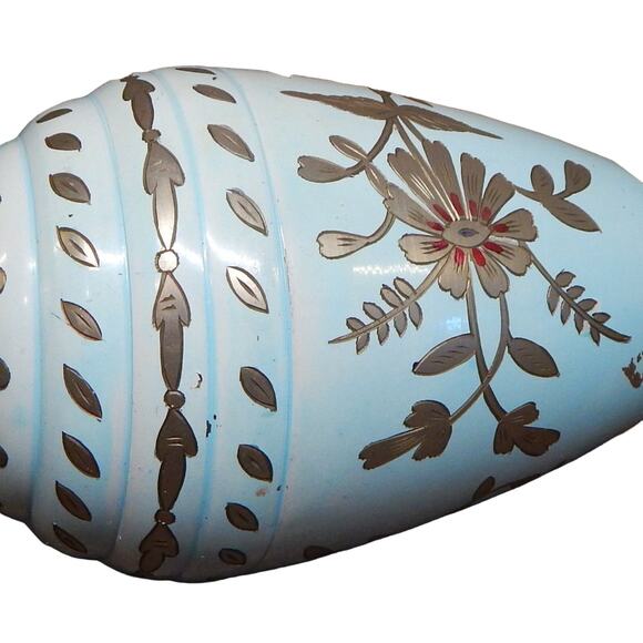 7" Etched Sky Blue Metal Pitcher - Picture 4 of 8